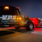 towing red car